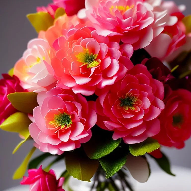 soft delicate flower arrangements with filigree in alcohol inks, soft red muted colors