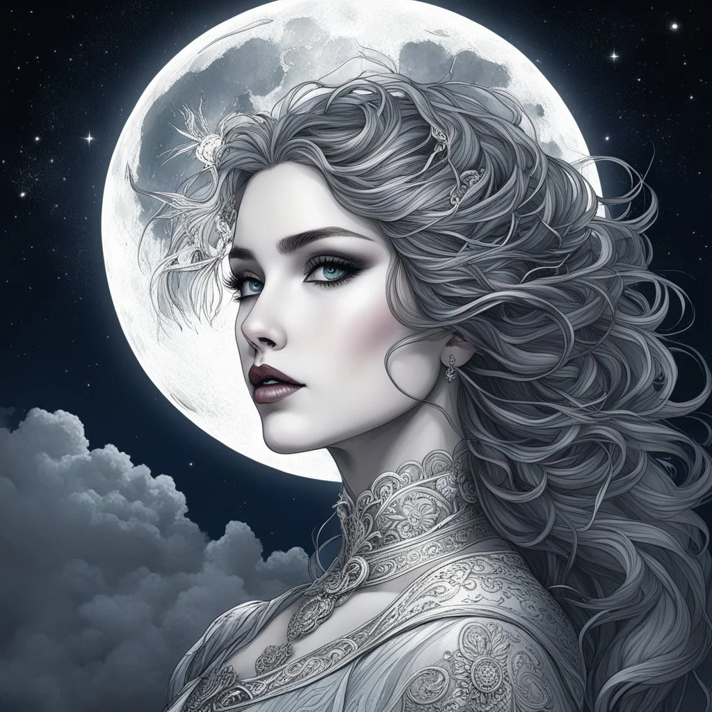 her soul is translucide, partly made of the Moon