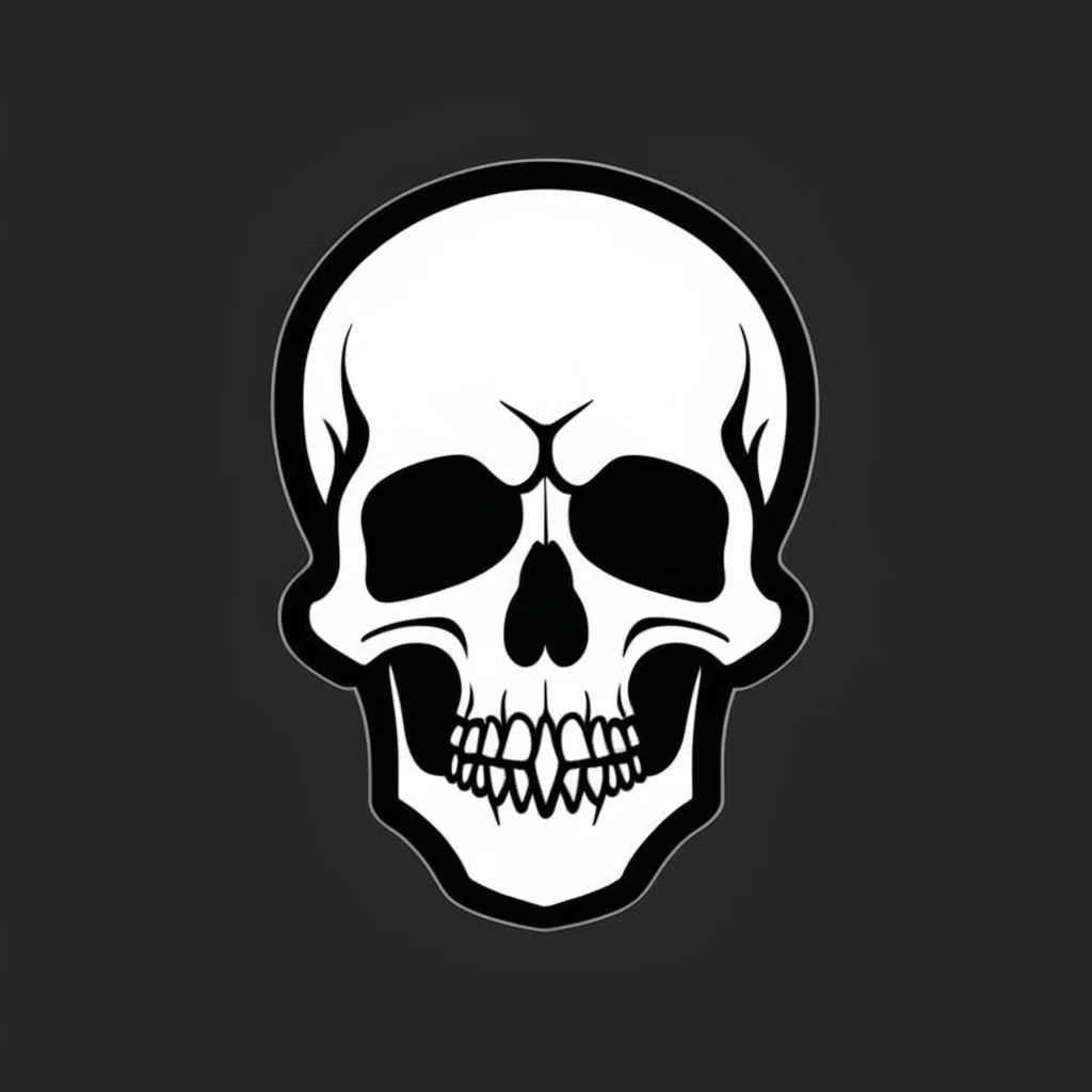 minimalistic skull logo
