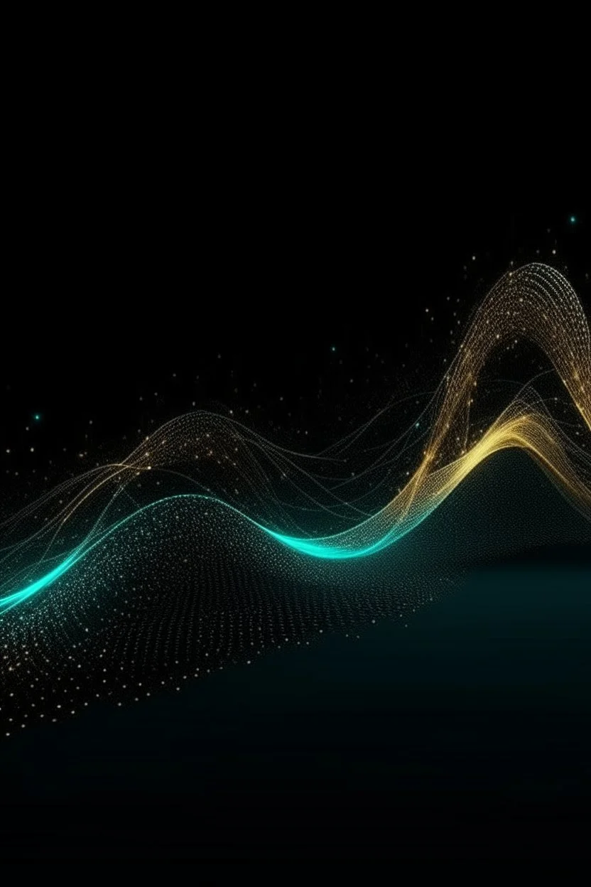 abstract particles waves length