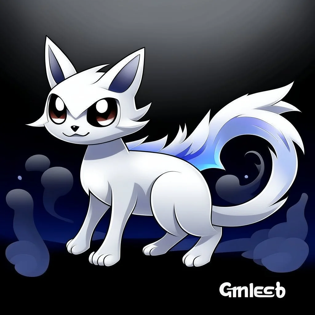 Create a feline ghost in the pokémon style