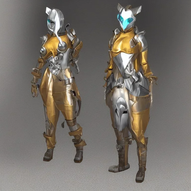 protogen steampunk crystal tech full body fire androgen