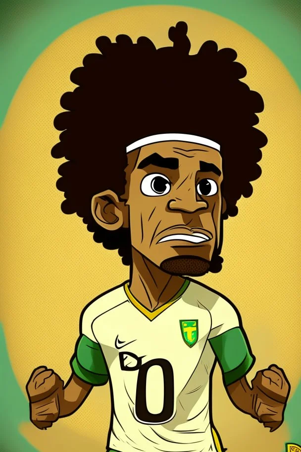 Douglas Louise Brazilian football player cartoon 2d