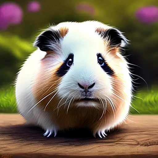 guinea pig panda detailed full body