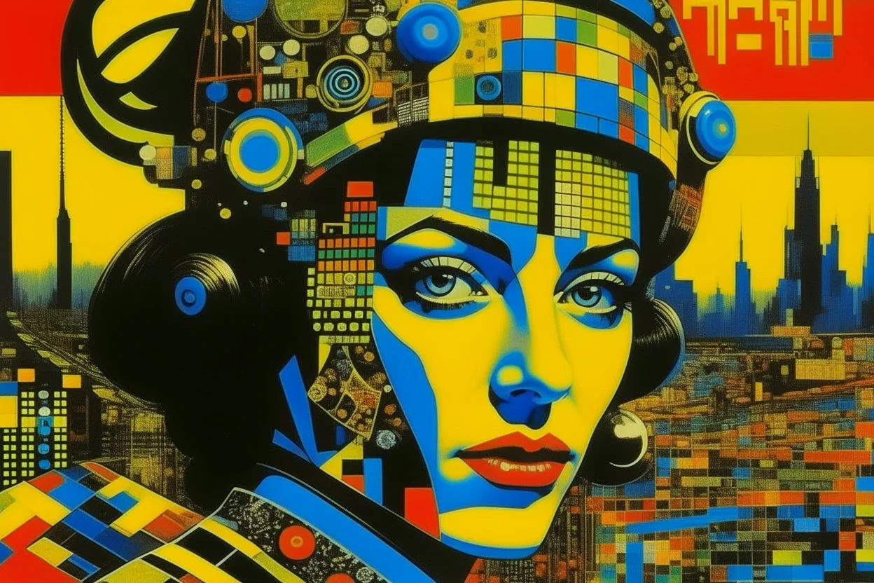 ALBUM COVER - DETROIT TECHNO RAVER EILEEN AGAR 8BIT