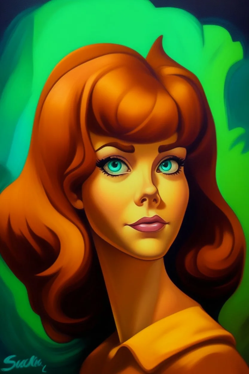 daphne scooby-doo oil painting