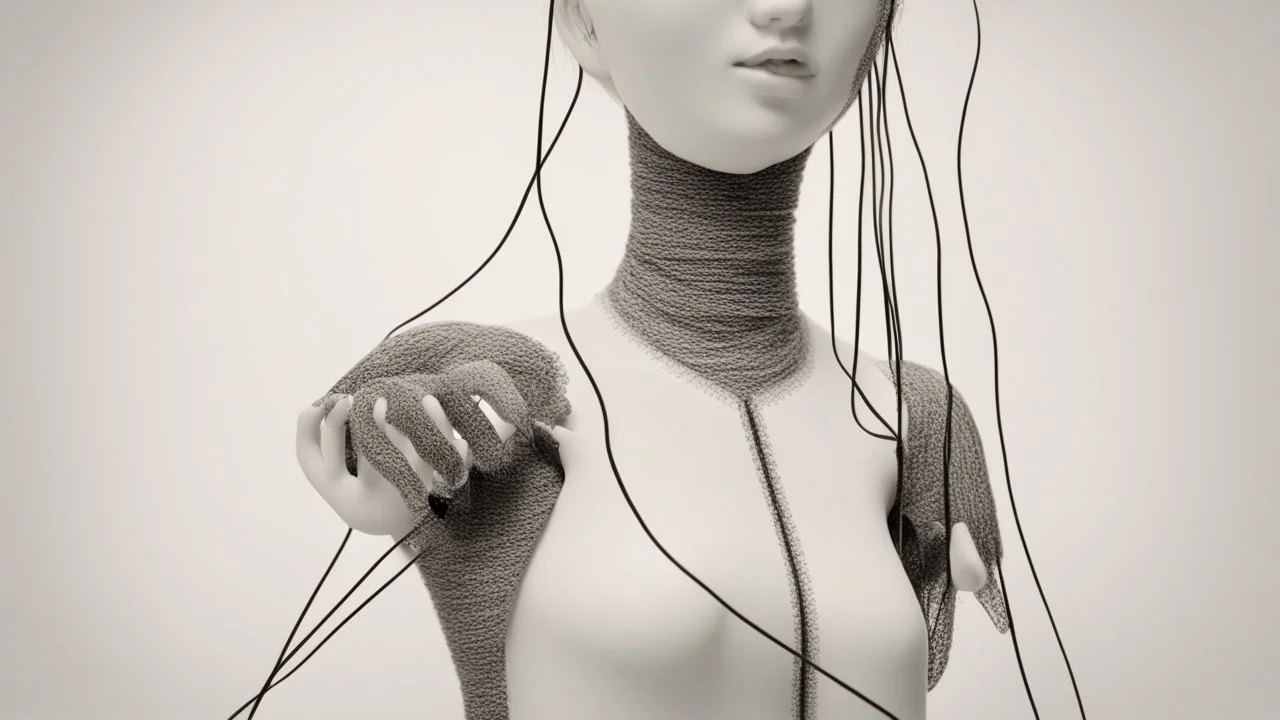 في الصورة، تظهر يد بشرية تمسك بخيوط دمية. اليد بيضاء ناصعة، بينما الخيوط سوداء داكنة. تمسك اليد الخيوط بإحكام، مما يوحي بسيطرة اليد على الدمية. تقف الدمية في الخلفية، وهي غير مرئية تمامًا. لا يمكن رؤية سوى الخيوط السوداء التي تمتد من اليد إلى الدمية. هذا يخلق إحساسًا بالغموض والتشويق. الصورة مأخوذة من زاوية عالية، مما يخلق تأثيرًا مهيمنًا لليد. هذا يوحي بأن اليد قوية وفعالة. الصورة ذات خلفية مظلمة، مما يخلق جوًا غامضًا ومثيرًا للاهتمام. هذا يعزز الموضوع العام للتلاعب، والذي غالبًا ما يرتبط با