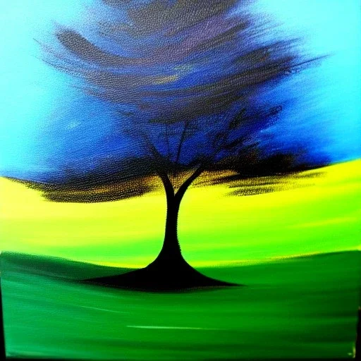 landscape tree painting abstract