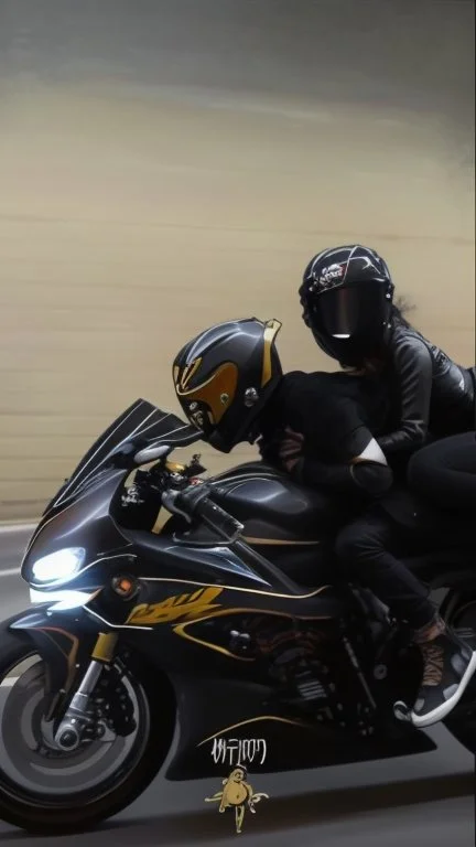 A couple in motorcycle