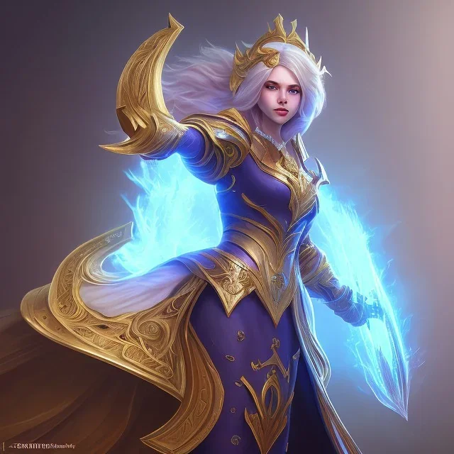 Lux, League of legend, queen Demacia, RTX, TXXA, SSAO, High quality,hyperrealistic, cinematic, Super detailed, Anti-Aliasing,Full color, HDR,4k, 8k