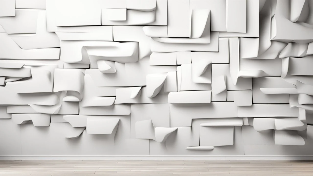 Hyper Realistic Abstract White Wall