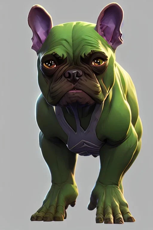 alien french bulldog musculature hulk body HD strong french bulldog hulk marvels Warcraft 64k