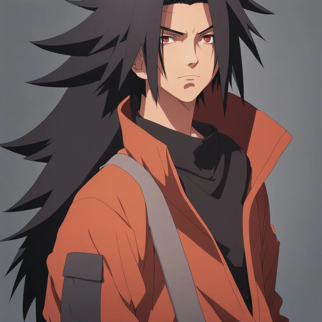 A Young Madara but he is wearing street wear, he has brown eyes, he also has tan brown skin, HD, 4K, Detalied