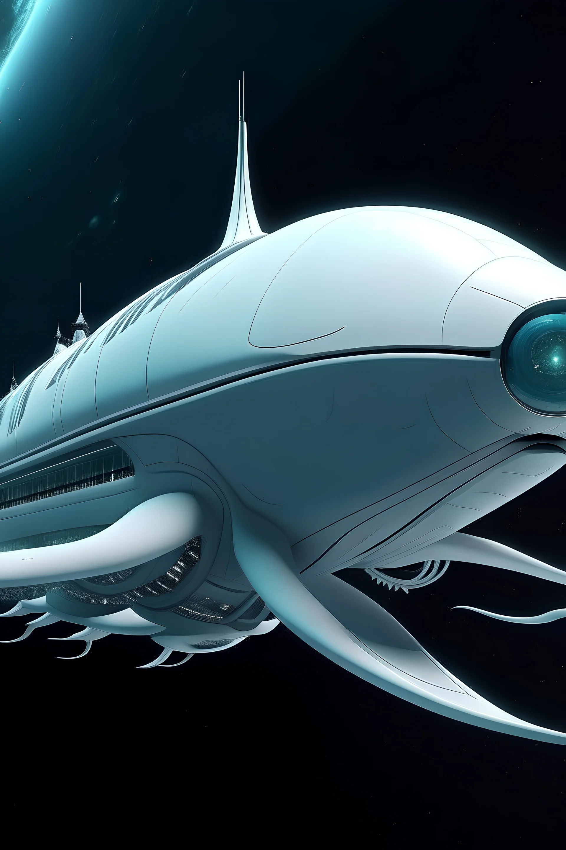 a space ship that look like a squid