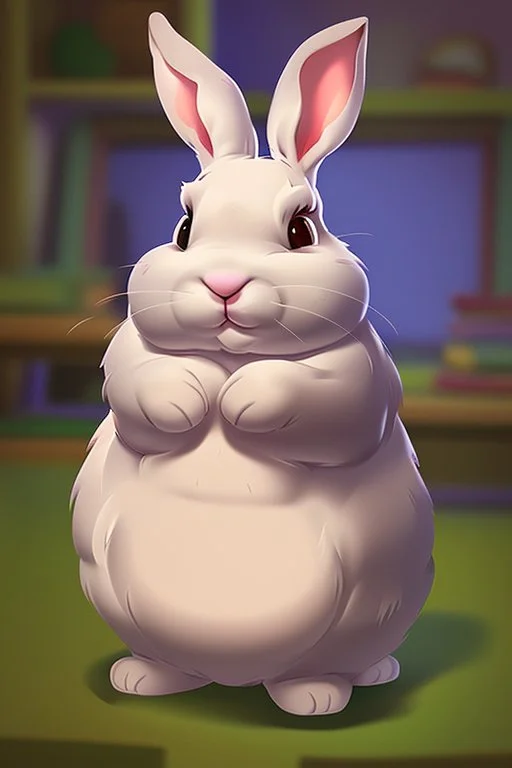 Cute animation fat bunny