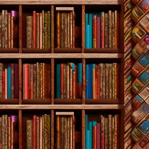 game texture beautiful colorful wooden bookshelves block tileable close up