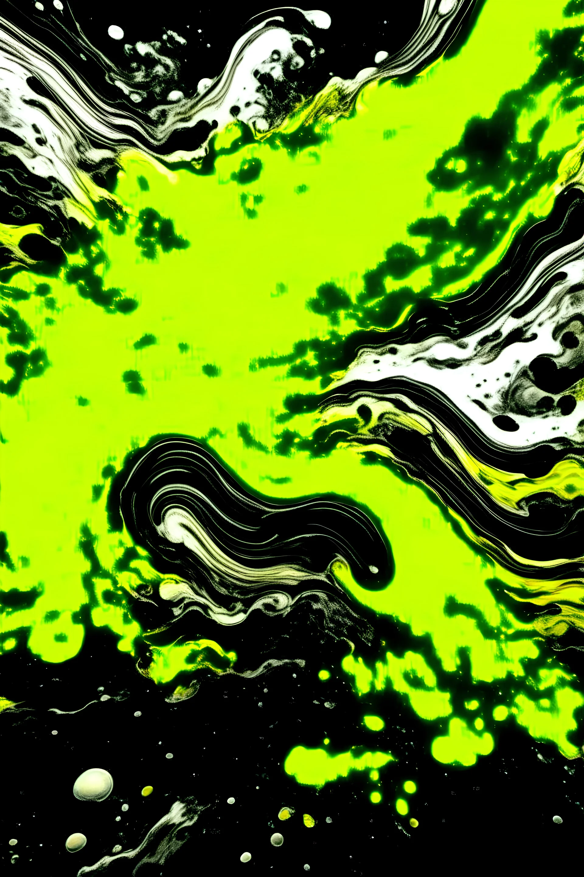 dark yellow, black, white and dark gray crazy abstract art glowing club vibes
