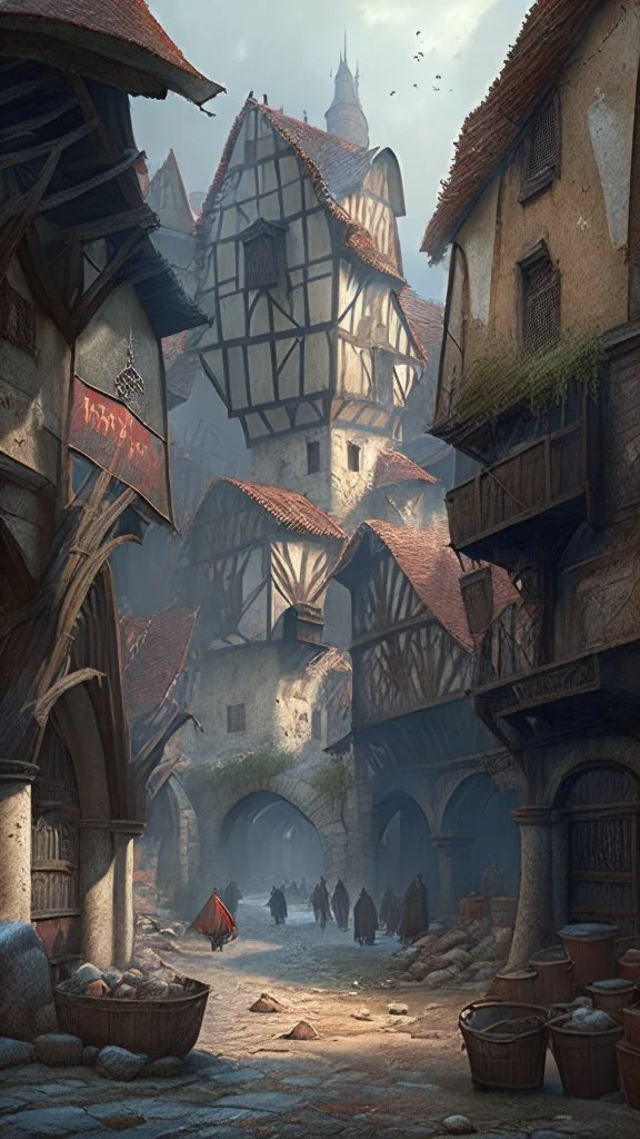 medieval city plagued