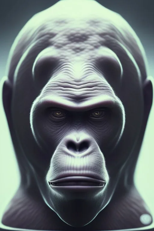 old ape alien, head,8 eyes, evil, 8k, with hairs, finely detailed, photo realistic, HR Giger style