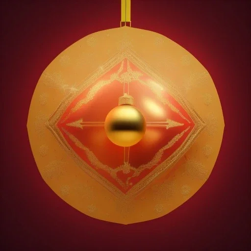 vector art of christmas ornament , shiny and bright , chiaroscuro , intricate , hd , 3d , octane render , up lighting , strobe lights , no void