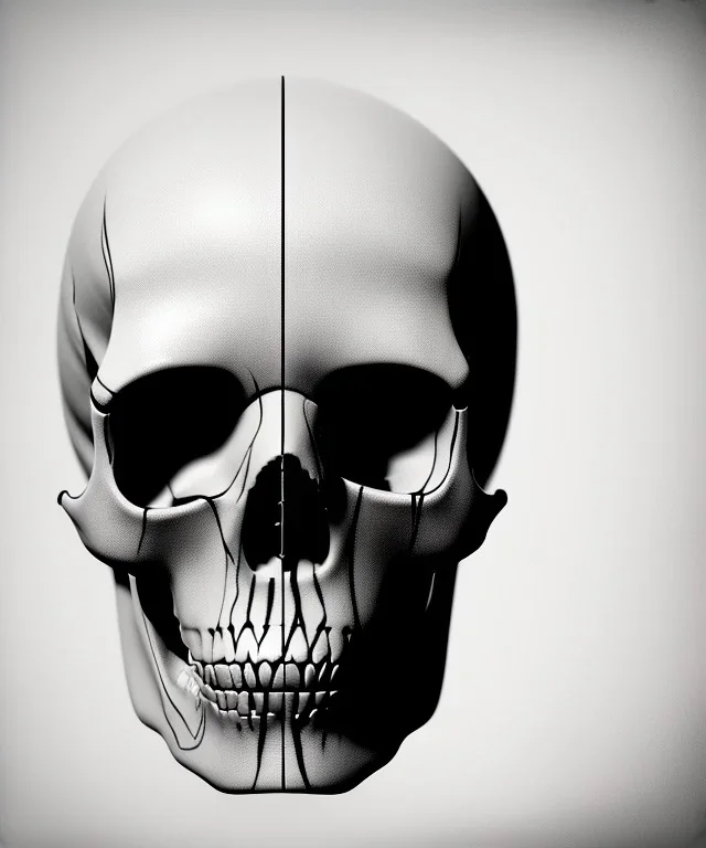 minimal lineart skull