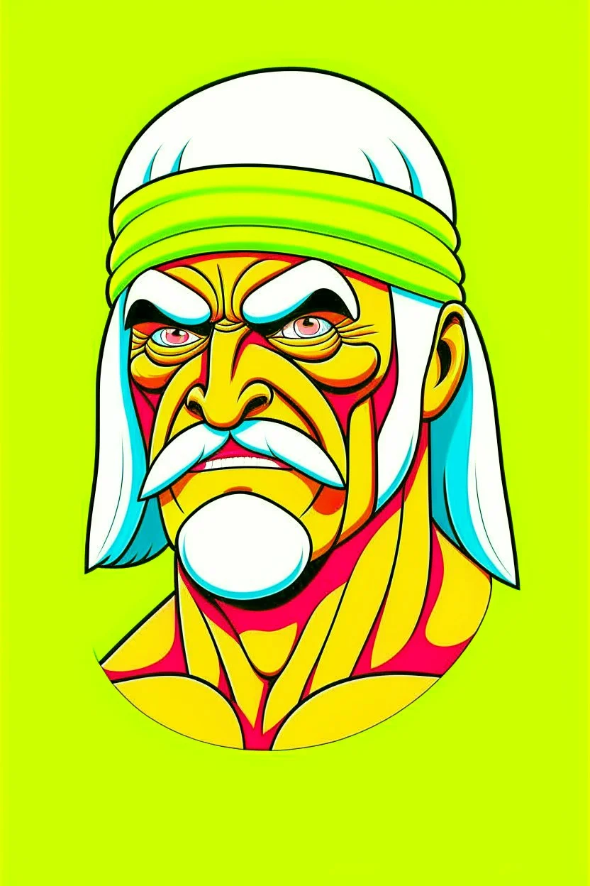 Hulk Hogan Professional wrestler catoon 2d