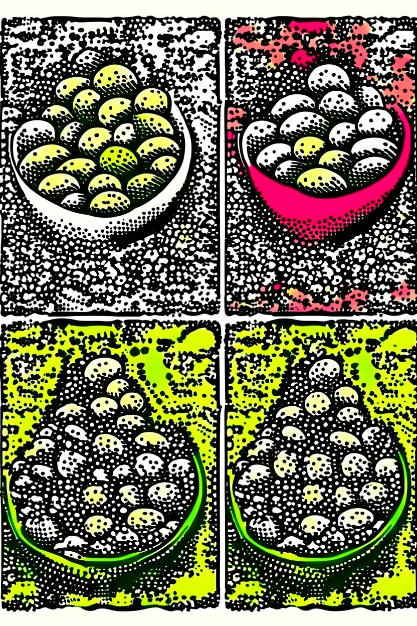 Vintage pop art style, seeds