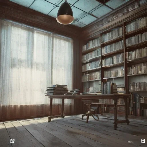 book in library unreal 5, octane render,cinema4d, dynamic lighting, dramatic lighting, 4k, redshift render, highly detailed, hyper realistic, library