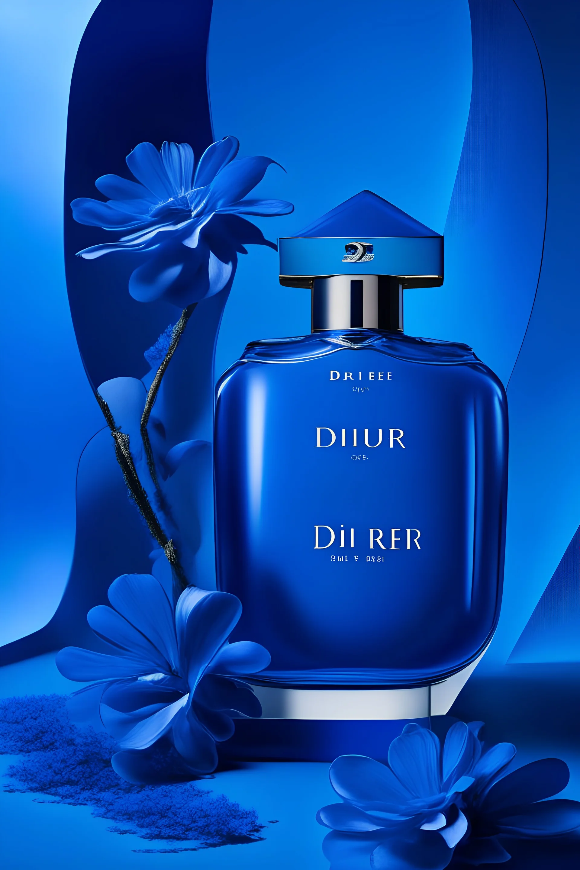 Dior perfume advertisement blue back. Gallery Stablecog