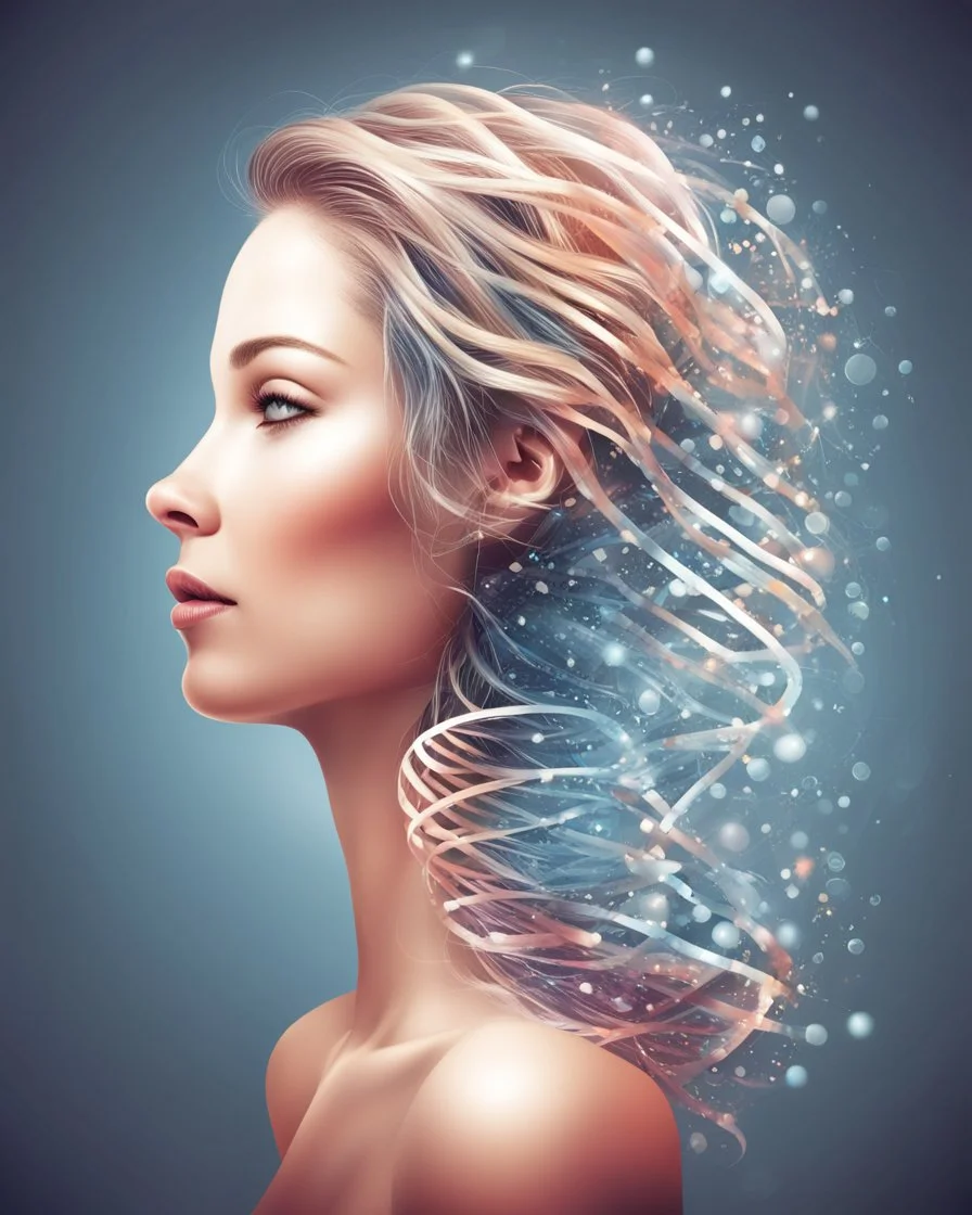 hair DNA vector illustration