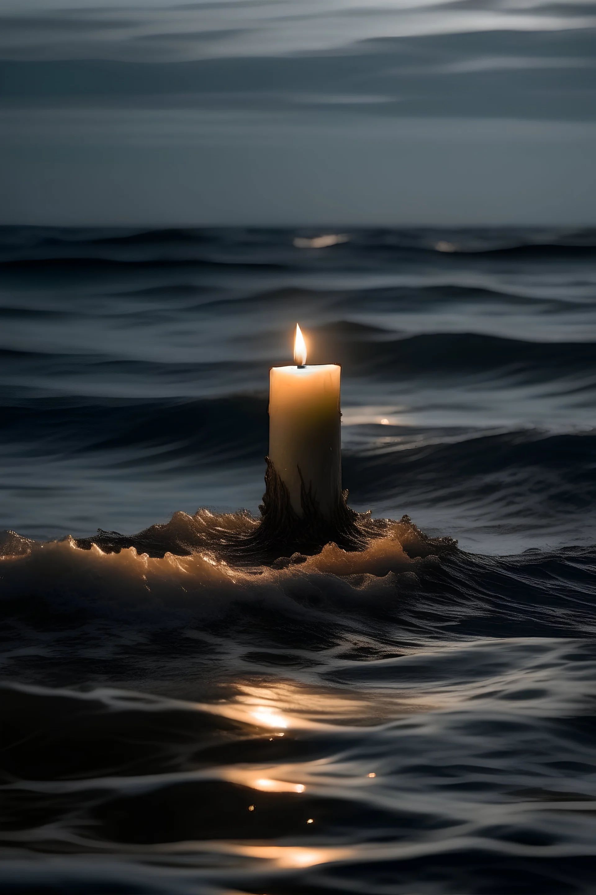 A candle on a raging sea