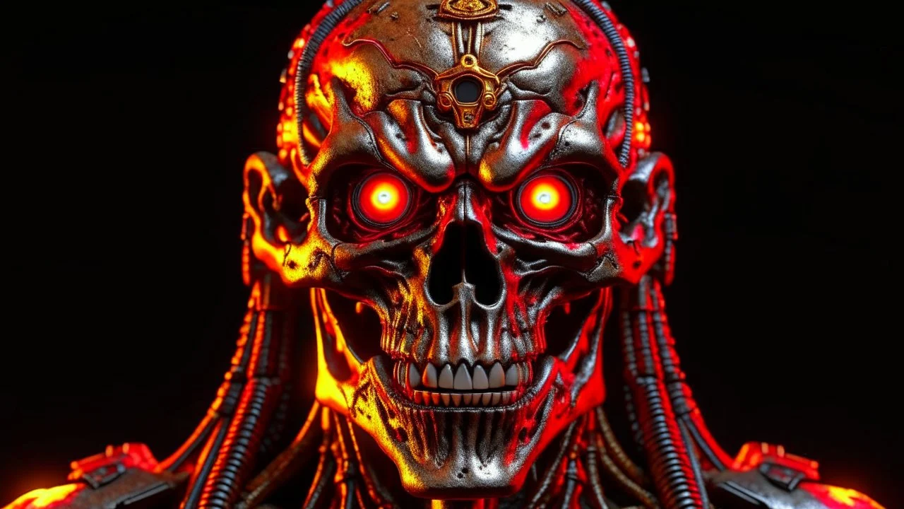 4K, ultra detail, full realism portrait terminator iron maiden logo full face flames4K, ultra detail, full realism portrait terminator iron maiden logo full face firestarter in the background