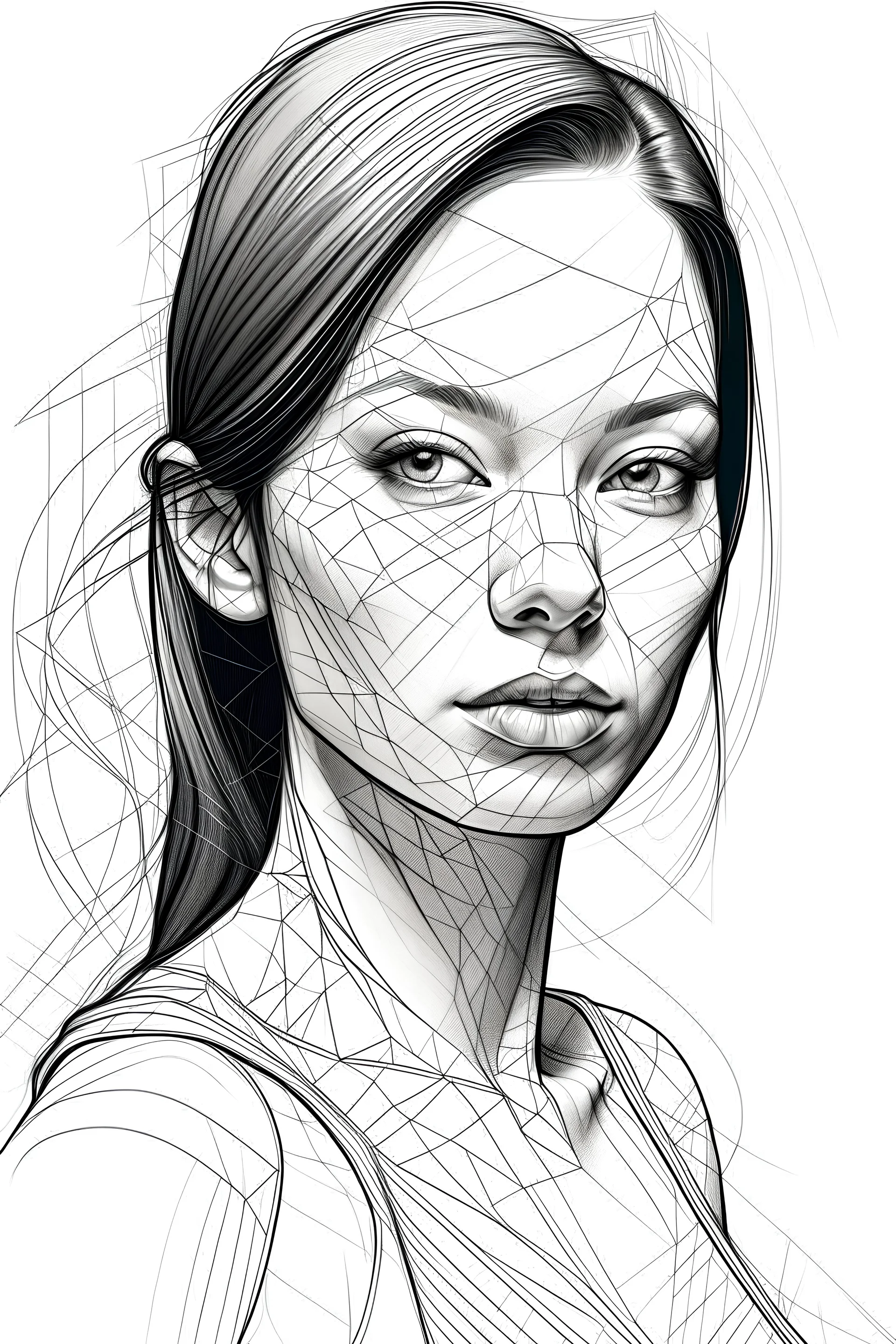 A female body portrait to draw