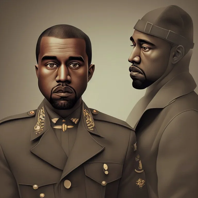 Kanye west wearing an Ss uniform