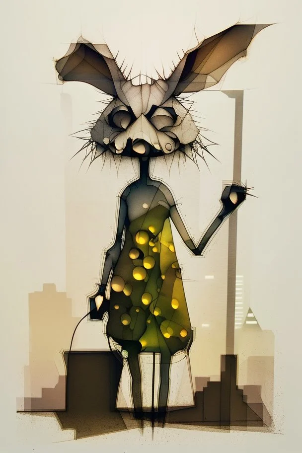 An abstract cityscape at dusk, where geometric buildings dissolve into soft, hazy forms. Delicate flora vines creep up the stark structures, their leaves catching the last light. The scene evokes a sense of urban melancholy, rendered with a sense of ethereal beauty. The style is a blend of minimalist composition and soft, blended watercolor textures, inspired by the clean, zen-like lines of Japanese woodblock prints. Modifiers: fantastic view highlighted by fog and particles illuminated by the r