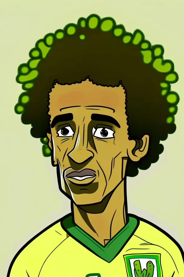 Luis Gustavo Brazilian football player . cartoon 2d