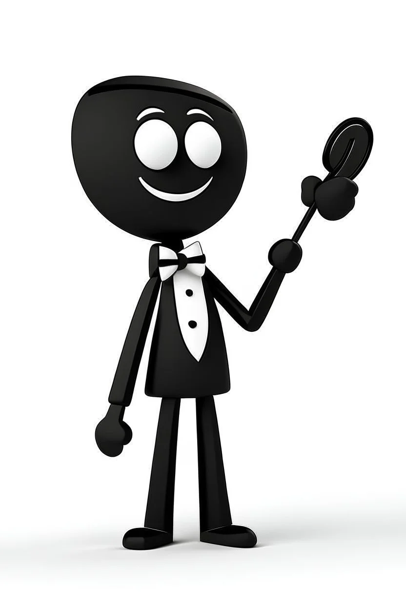 stickman with a bowtie