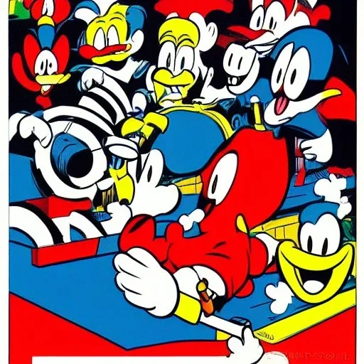 Wacky race cartoon by Carl Barks