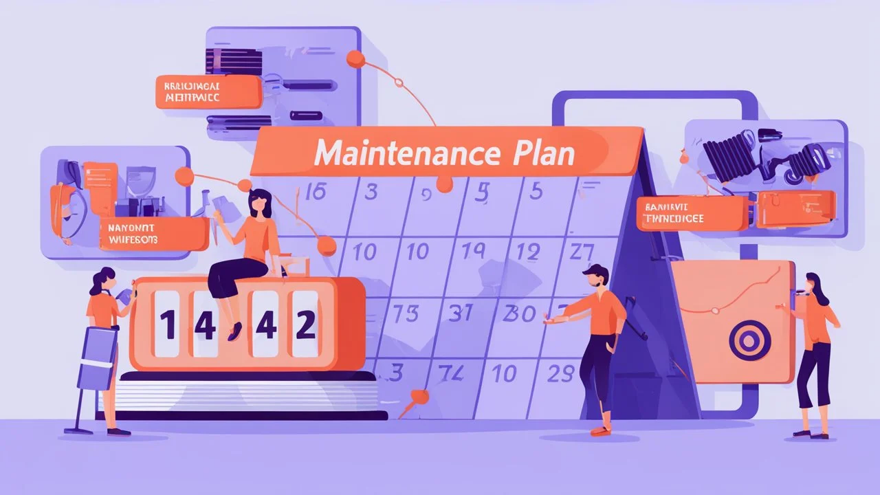 maintenance plan with white background