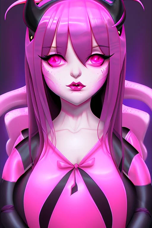 Girl demon pink