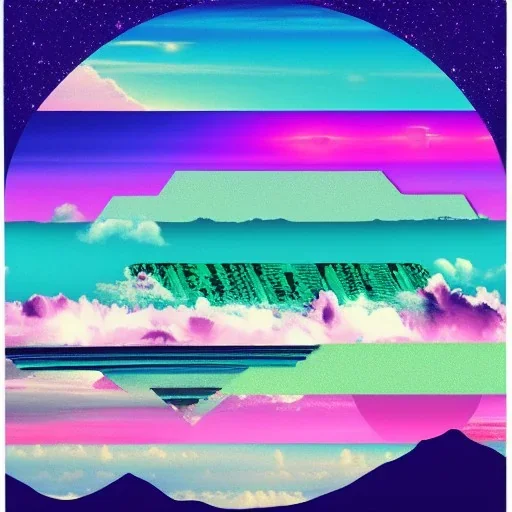 Vaporwave art Collage