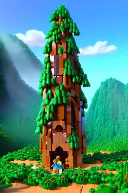 lego tree forest animals children