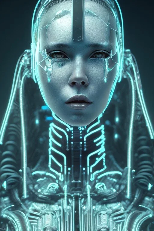 cyberpunk, chrome body, women, portrai, open mouth, perfect skin, tron, cyborg , perfekt, real, dream, hr giger