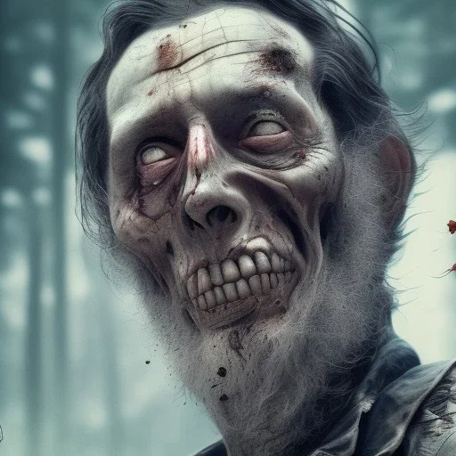 Ultra realistic "walking dead" zombie. epic, highly detailed, unreal engine 5, god rays, ray tracing, RTX, photo realistic lighting, ultra detail, volumetric lighting, 3d, finely drawn, high definition, high resolution.