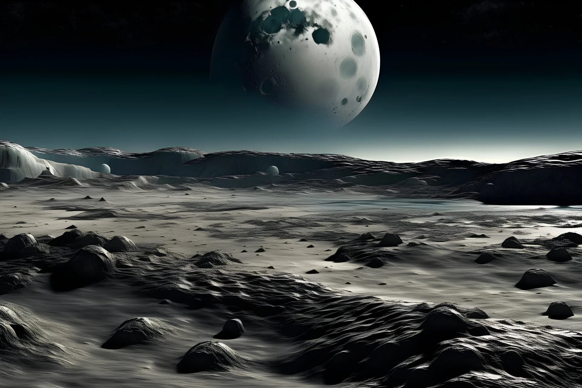 landscape on the moon