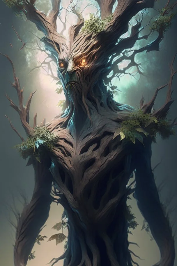 Tree Incubus fused ,realistic, centered, digital painting, artstation, concept art, Breathtaking, 8k resolution, extremely detailed,3d rendered