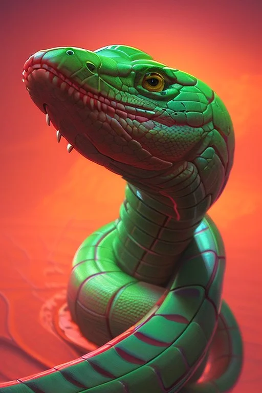 snake-like red monster , vibrant color lines, majestic, cinematic aesthetic, smooth, intricate, 8 k, by ilya kuvshinov, artgerm, darius zawadzki and zdizslaw beksinski