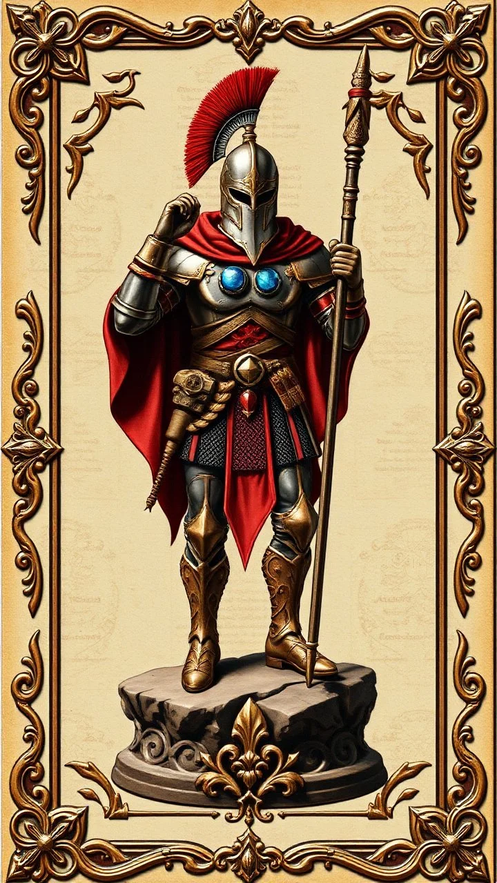 magi foot soldier gem card with ornate frame