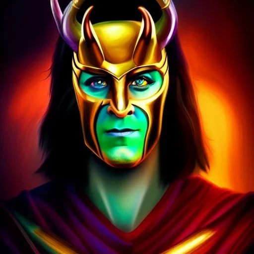 ultra detailed fullbody portrait of Loki Villain, extremely detailed digital painting, extremely detailed face,crystal clear eyes, in the style of robert e howard and pablo oliveira and Ken Kelley and Keith Parkinson , mystical colors, perfectly centered image, perfect composition, rim light, beautiful lighting,8k, stunning scene, raytracing