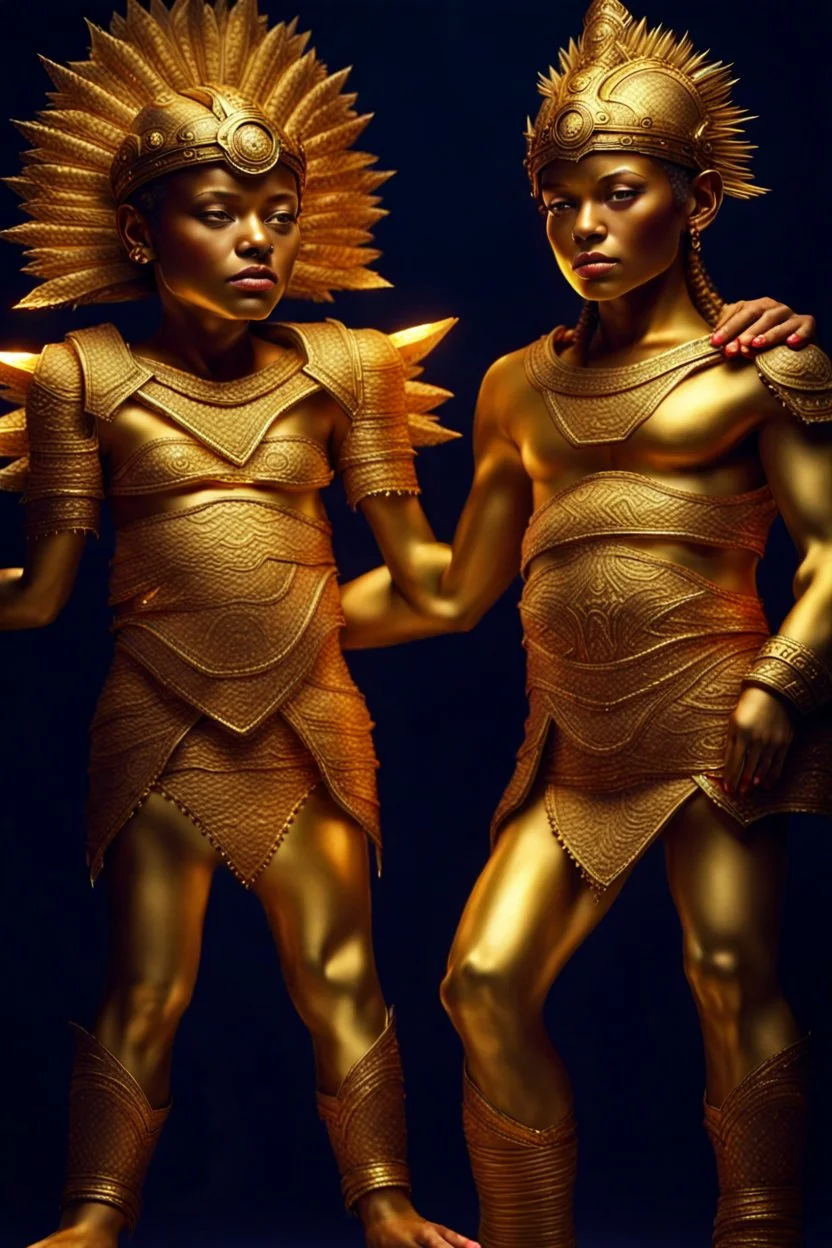 They had golden skin and we could tell they were gods